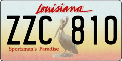 LA license plate ZZC810