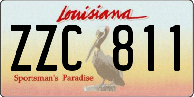 LA license plate ZZC811