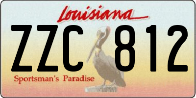 LA license plate ZZC812