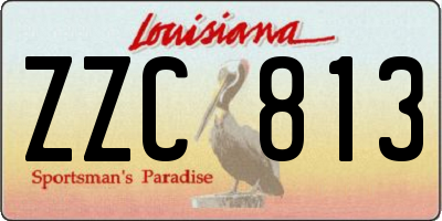 LA license plate ZZC813