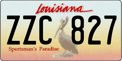 LA license plate ZZC827