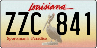 LA license plate ZZC841