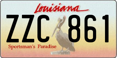 LA license plate ZZC861