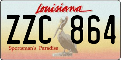 LA license plate ZZC864