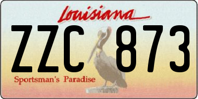 LA license plate ZZC873