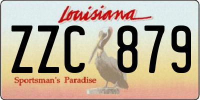 LA license plate ZZC879