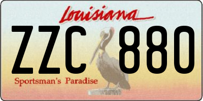 LA license plate ZZC880