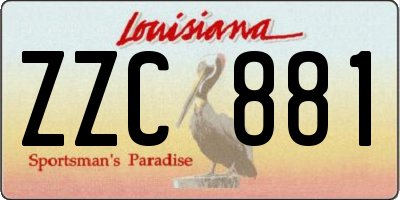 LA license plate ZZC881