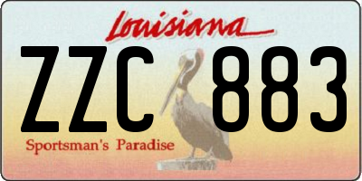 LA license plate ZZC883