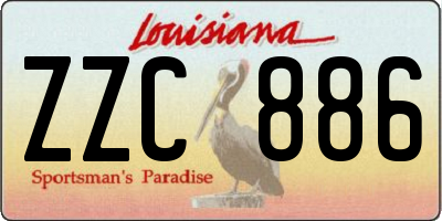 LA license plate ZZC886