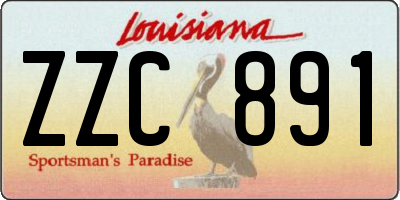 LA license plate ZZC891