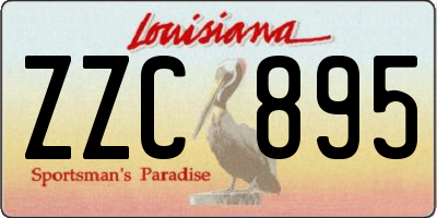 LA license plate ZZC895