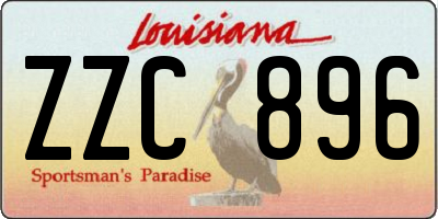 LA license plate ZZC896