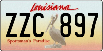 LA license plate ZZC897