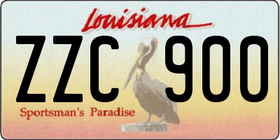 LA license plate ZZC900