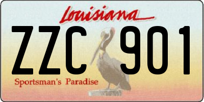 LA license plate ZZC901