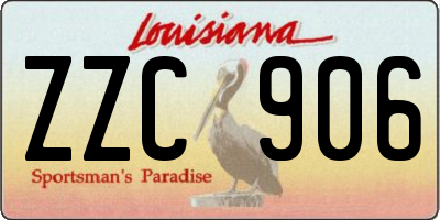 LA license plate ZZC906