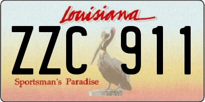 LA license plate ZZC911