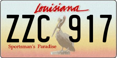 LA license plate ZZC917