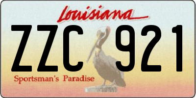 LA license plate ZZC921