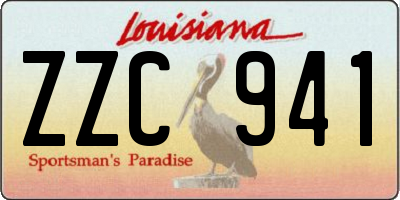 LA license plate ZZC941