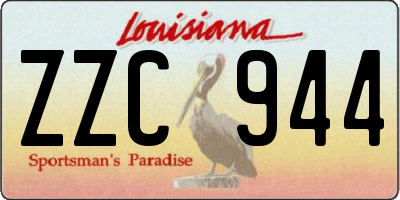 LA license plate ZZC944