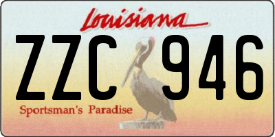 LA license plate ZZC946