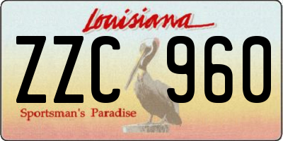 LA license plate ZZC960