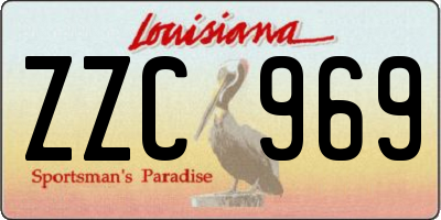 LA license plate ZZC969