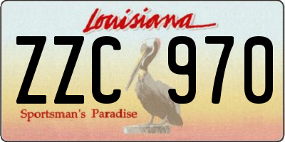 LA license plate ZZC970