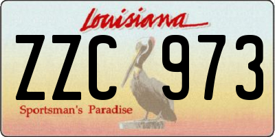 LA license plate ZZC973