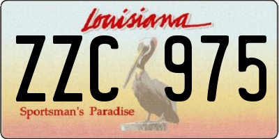 LA license plate ZZC975