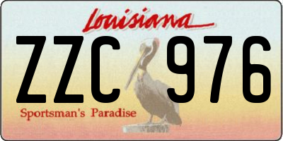 LA license plate ZZC976