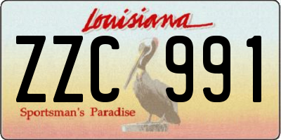 LA license plate ZZC991