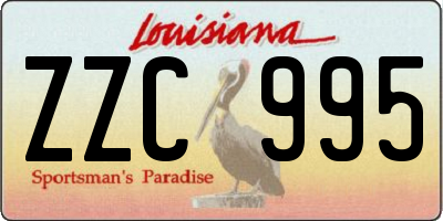 LA license plate ZZC995