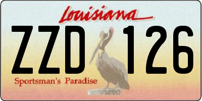 LA license plate ZZD126