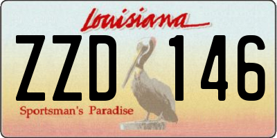 LA license plate ZZD146