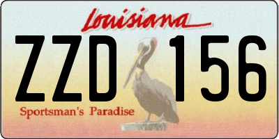 LA license plate ZZD156