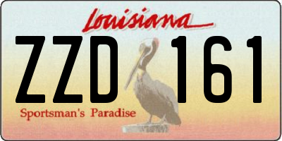 LA license plate ZZD161