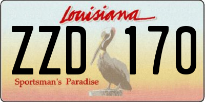 LA license plate ZZD170