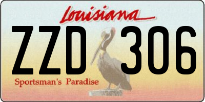 LA license plate ZZD306