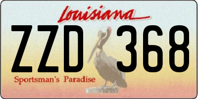 LA license plate ZZD368