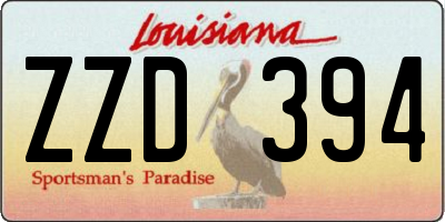 LA license plate ZZD394