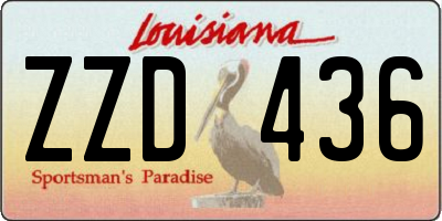 LA license plate ZZD436