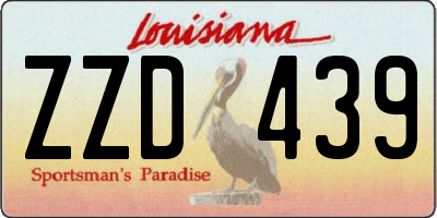 LA license plate ZZD439