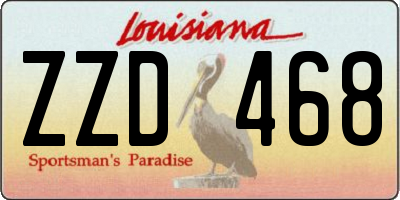 LA license plate ZZD468