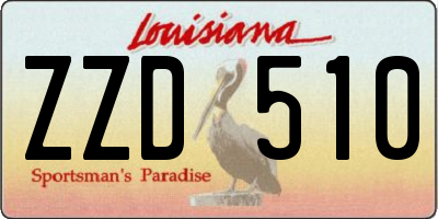 LA license plate ZZD510