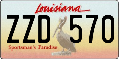 LA license plate ZZD570