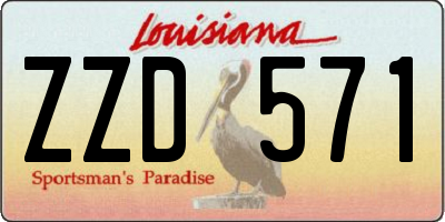 LA license plate ZZD571