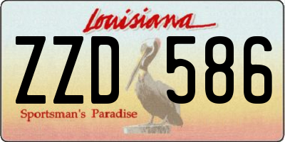 LA license plate ZZD586